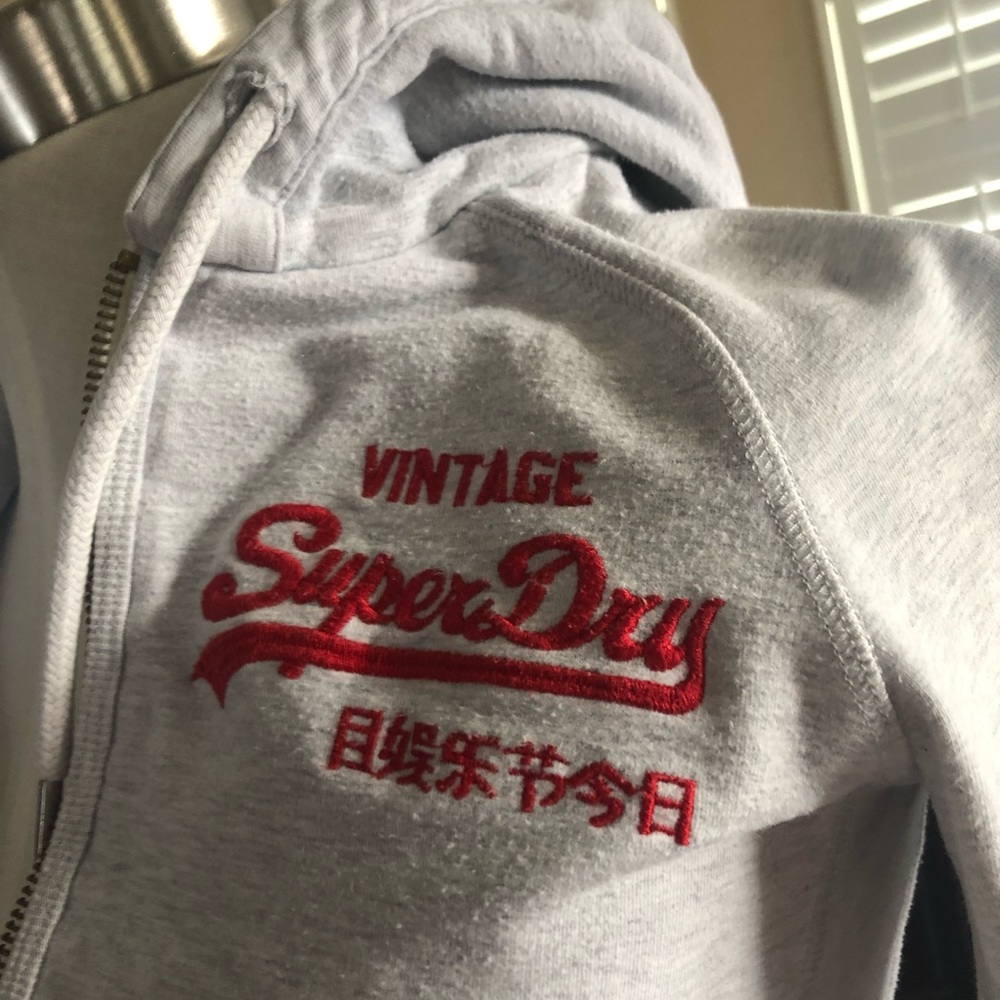 Superdry Vintage grey zipper hoodie